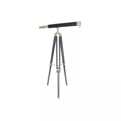 Maritim by Morris Stand-Teleskop, Messing mit Lederummantelung, L: 69cm, H: 130cm
