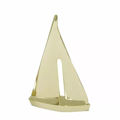 Maritim by Morris Segel-Yacht, Messing, L: 15cm, H: 22cm