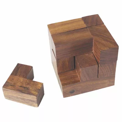 Maritim by Morris Knobelspiel, 7 Teile, Holz, 6x6x6cm