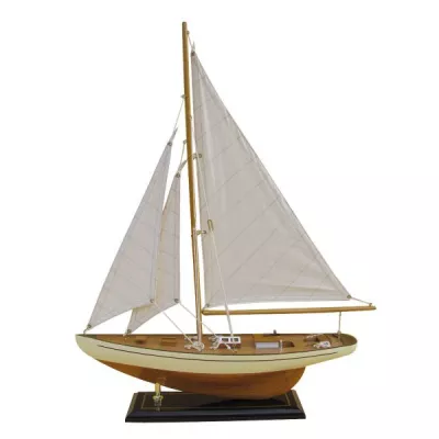 Maritim by Morris Segel-Yacht, Holz mit Stoffsegel, L: 40cm, H: 54cm