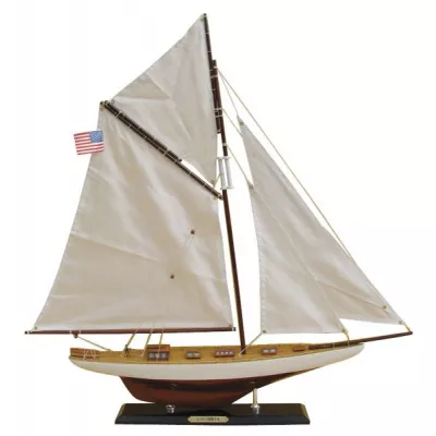 Maritim by Morris Segel-Yacht - COLUMBIA, Holz mit Stoffsegel, L: 59cm, H: 60cm