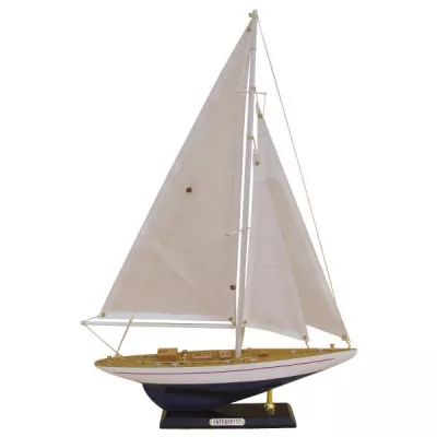 Maritim by Morris Segel-Yacht - ENTERPRISE, Holz mit Stoffsegel, L: 32cm, H: 49cm