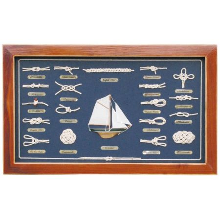 Maritim by Morris Knotentafel hinter Glas, Holz, 51x31cm - Knotennamen in DEUTSCH