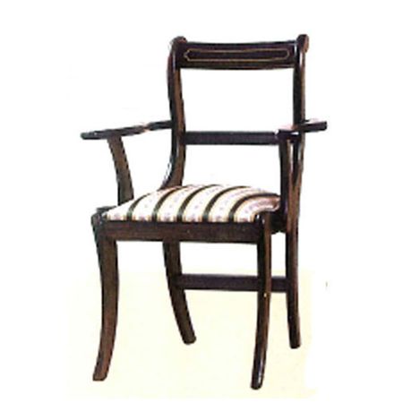 White line dining armchair