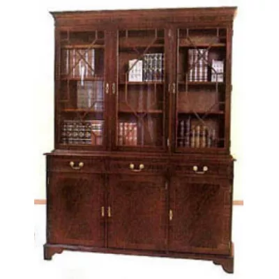 Three door library bookcase auch in Eibe 