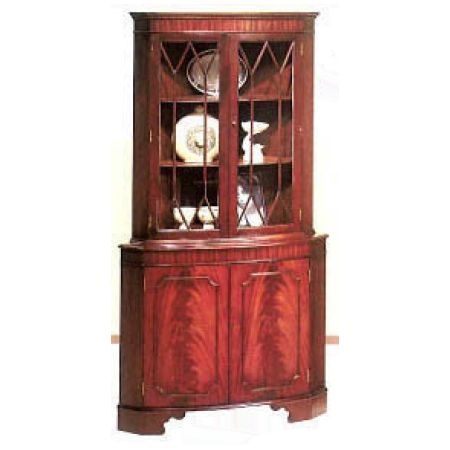 "Single Corner Cabinet" Bücherschrank aus Eibe - auch in Mahagoni erhältlich