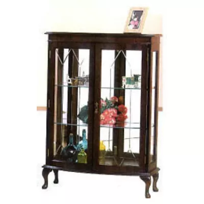 "Bow Fronted Display Cabinet" 