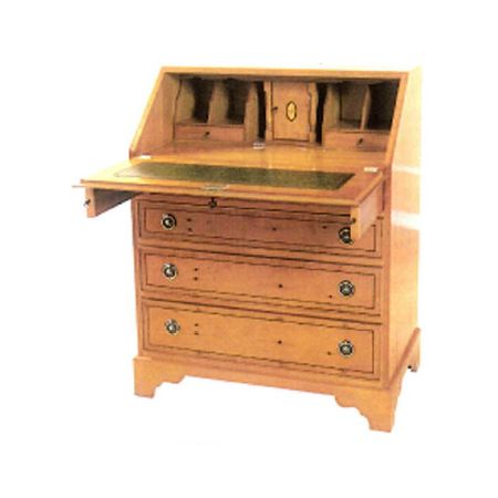 "Bureau" mit vier Schubladen und Ledereinlage