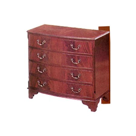 Four drawer bow fronted chest