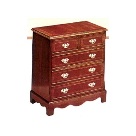 Hat fronted five drawer chest