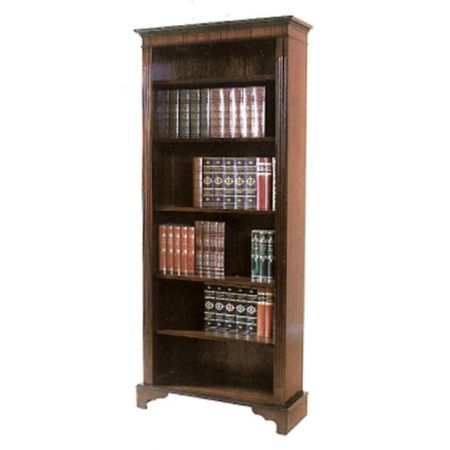 Tall Open Bookcase "Bolton" - in Mahagoni u. Eibe erhältlich