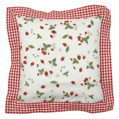 Clayre & Eef Kissenhülle "Strawberry Garden" 40*40 Strawberry Garden