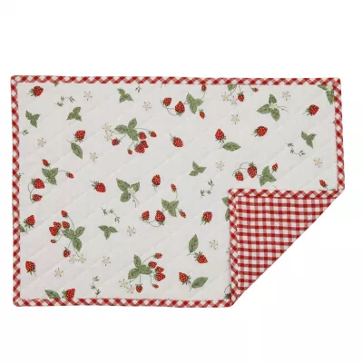 Clayre & Eef Tischset "Strawberry Garden" 6 Stück 33*48 Strawberry Garden