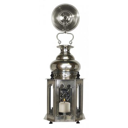 Laterne mit Aufhängung Venetian Lantern, Antique Silver
