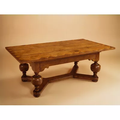 Coffee Table - Bulbous Leg & Y Stretcher