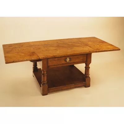 Joined Coffee Table With Drawer & Two Flaps