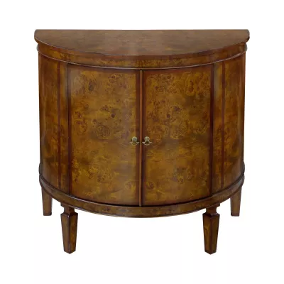 Demilune Cabinet in Burl