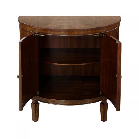 Demilune Cabinet in Burl