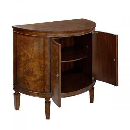 Demilune Cabinet in Burl