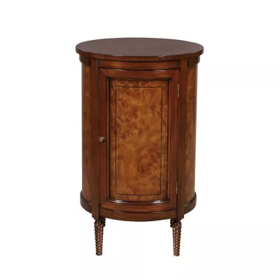 Round central cabinet in Burl