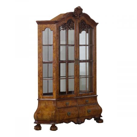 Vitrine "Bombe Cabinet" mit LED in Burl