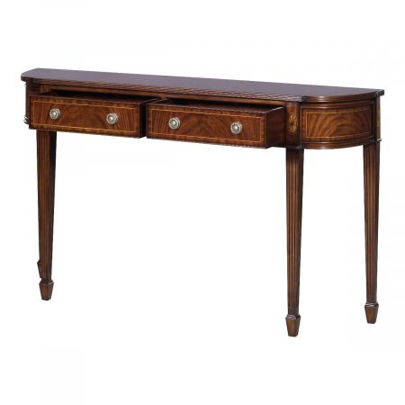 Wandkonsole Groß mit Schubladen in Mahagoni, TV-Sideboard