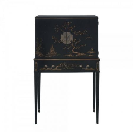 Schmuck Kommode Chinoiserie Schwarz
