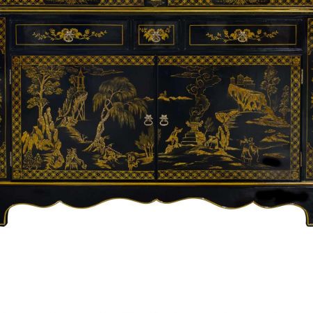 Vitrinen Schrank Bam Black