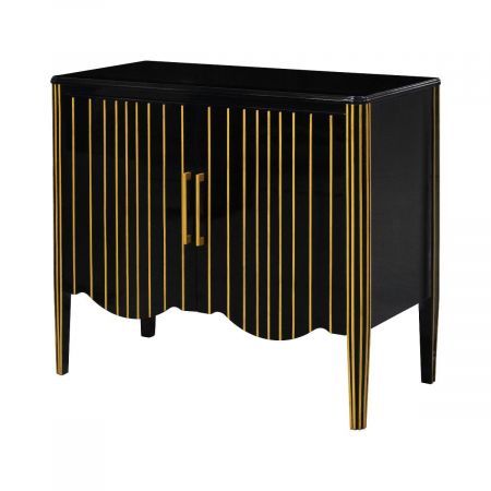 Art Deco Sideboard "Rofique" Schwarz