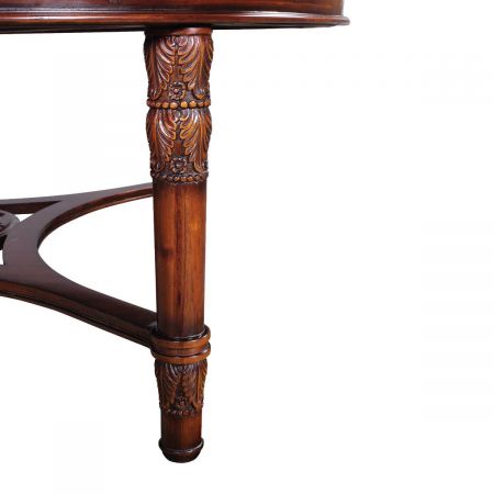 Sofatisch "Evita" 130cm Rund in Mahagoni Dunkel