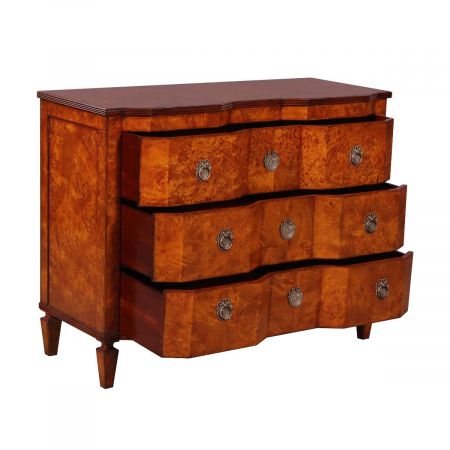 Kommode mit 3 Schubladen in Burl