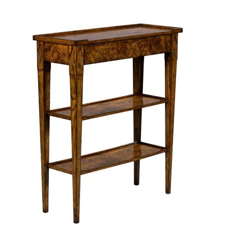 Kleine Vintage Konsole in dunklem Holz