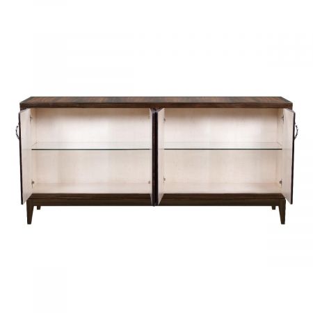 Modern Mid Century Sideboard "Basalt", 4-türig