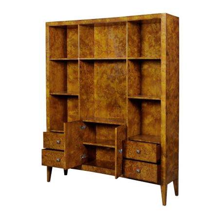 Bücherschrank "Clara" mit Schubladen in Burl