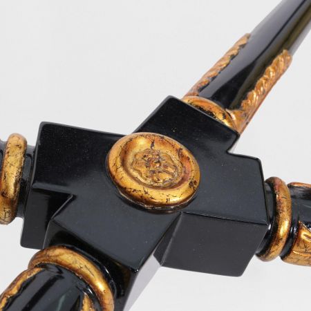 Sofatisch "Karna" 122cm Mahagoni mit Glassplatte