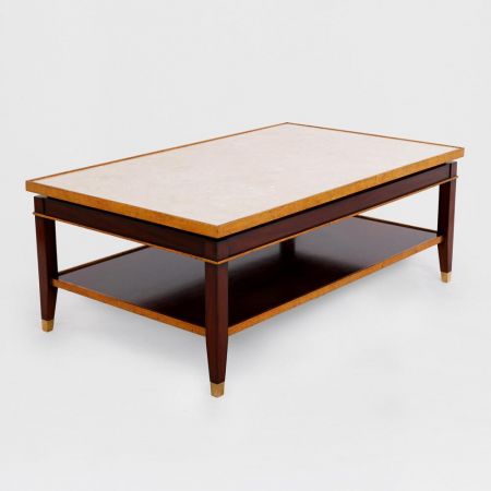 Englischer Kaffeetisch "Titus" mit Marmorplatte