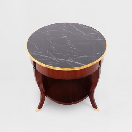 Retro Sofatisch / Coffee Table "Dorna" mit schwarzem Marmor