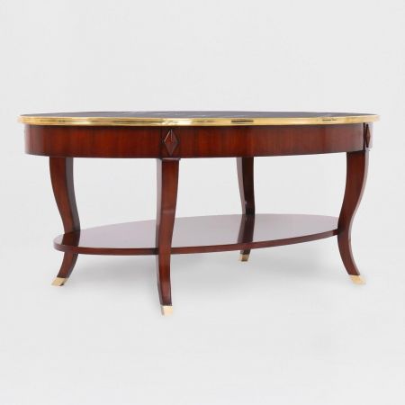 Retro Sofatisch / Coffee Table "Dorna" mit schwarzem Marmor