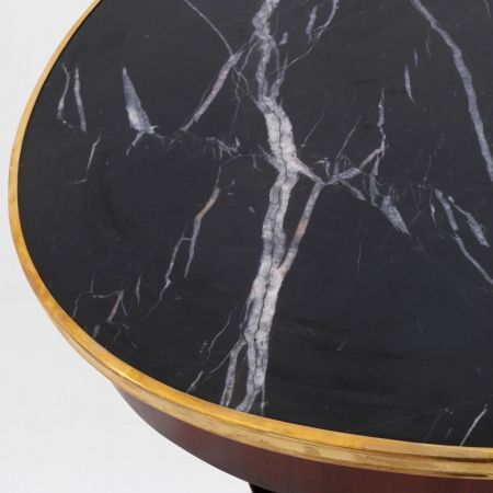 Retro Sofatisch / Coffee Table "Dorna" mit schwarzem Marmor