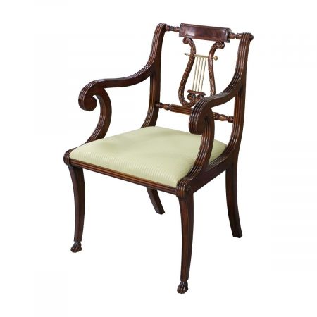 Armlehnstuhl "Lyre" Stuhl aus Holz