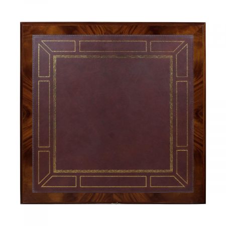 "BC Square Coffee Table 100 cm" in Mahagoni, Leder Braun