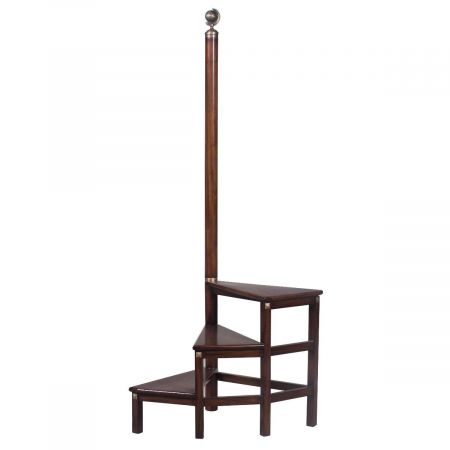 "Bibliothek" Treppe 3-stufig, Mahagoni, sofort lieferbar