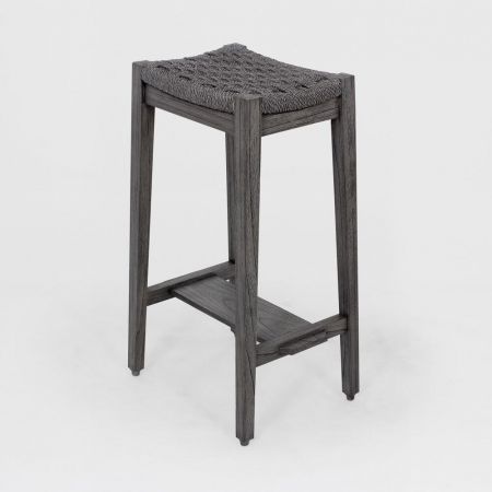 Retro Barhocker "Puri" in Manatee Grey