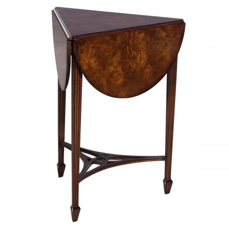 "Clover Dropleaf Burl Top" - Kleeblattförmiger Klapptisch Sofort Lieferbar