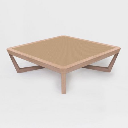 Kaffeetisch "Vera" mit beigem Rahmen