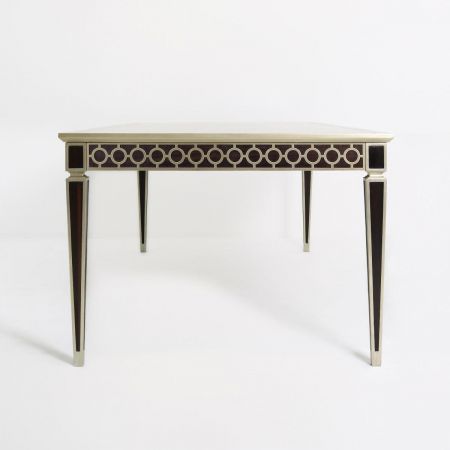 Weißer rechteckiger Esstisch im Art Deco Stil