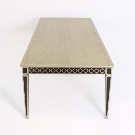 Weißer rechteckiger Esstisch im Art Deco Stil