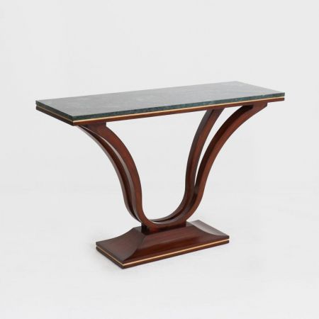 Konsole mit grüner Marmorplatte