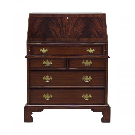 Schreibtisch Bracket Foot Leder Braun