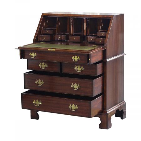 Schreibtisch Bracket Foot Leder Grün